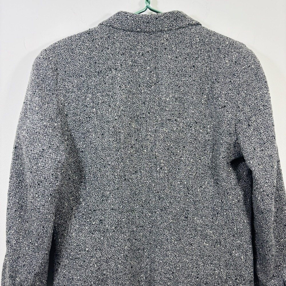 VTG Pendleton Classic Women's Gray Black White Tweed Wool Blazer Size 8 - Picture 4 of 7
